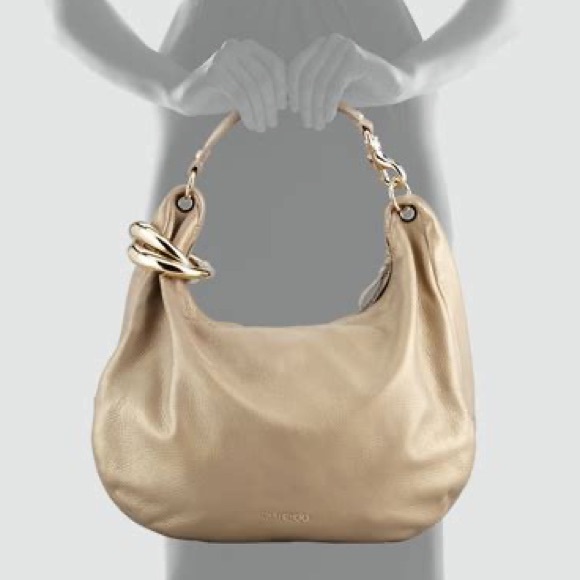 JIMMY CHOO Metallic Hobo Bag βοΈRARE COLORβοΈSALE β OFFERS WELCOMED β - Picture 6 of 16